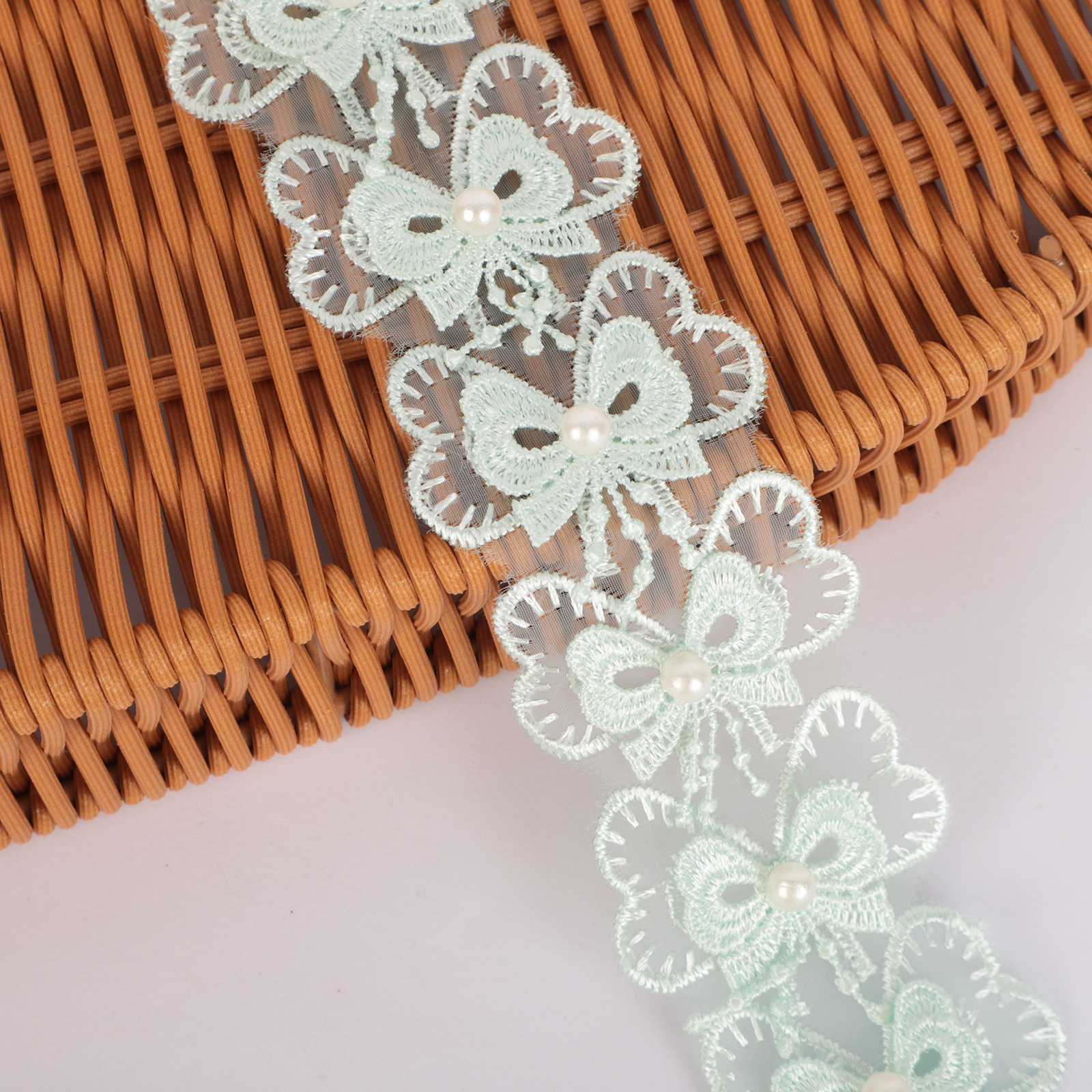 网纱刺绣蝴蝶结服装花边辅料配件立体双层饰品材料手工diy装饰详情11