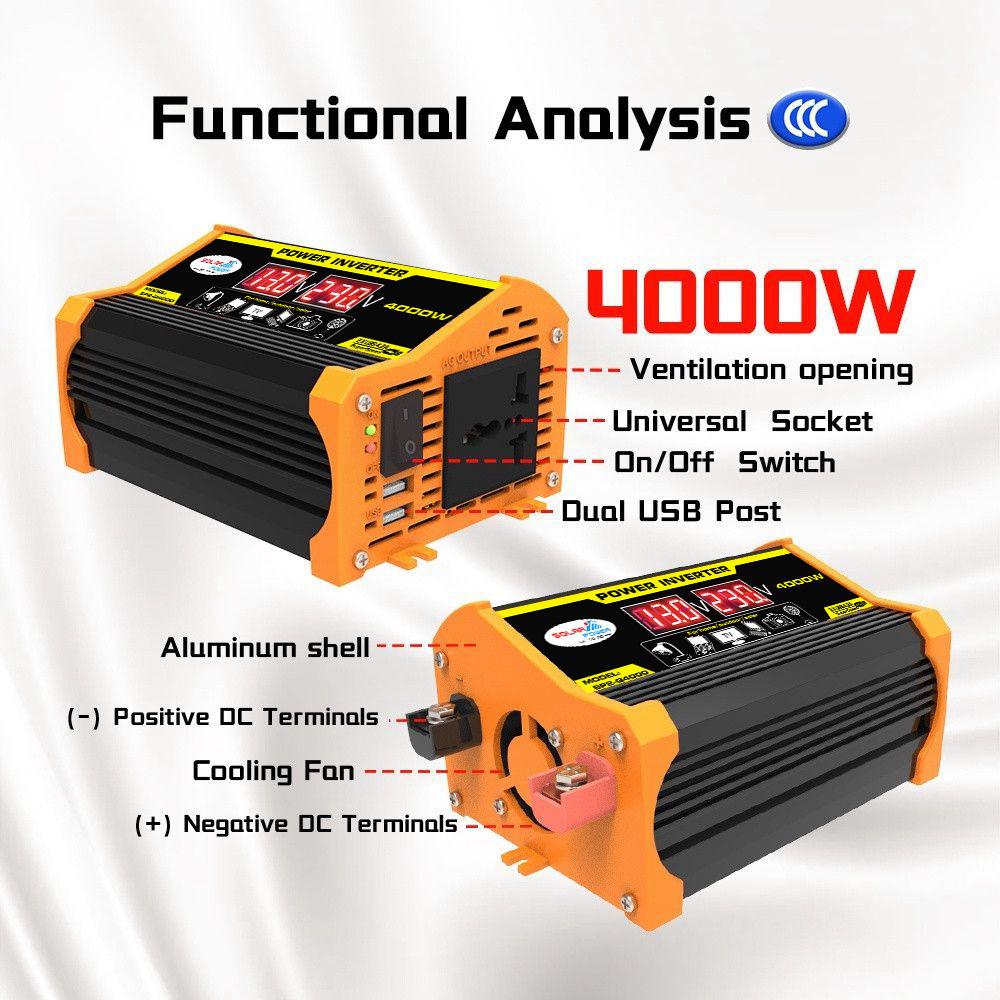 Cross-border e-commerce bestseller Legend II inverter 12V to 220V/110V300W labeled 4000W pic 17