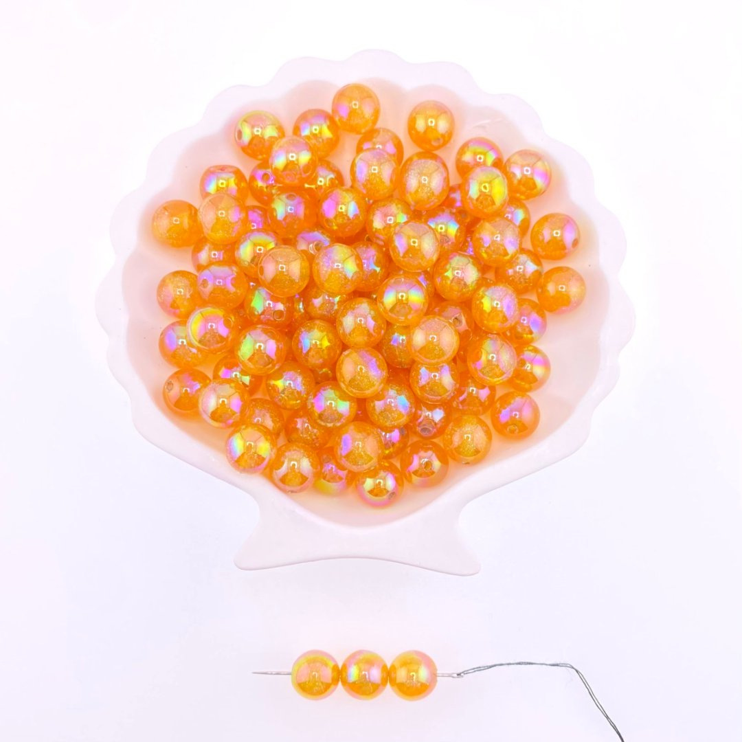 Full sky Star UV electroplated resin round beads, loose beads, DIY jewelry, bracelet, mobile phone chain, keychain accessory beads pic 5