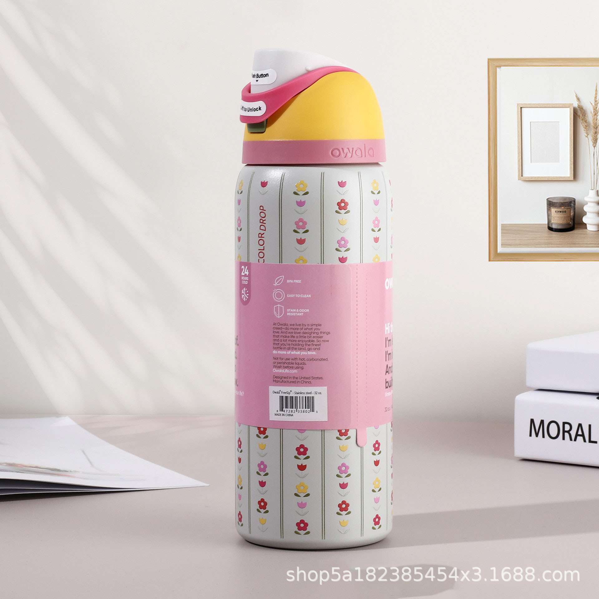 跨境新款OwalafreeSip便携32OZ双层真空保温水杯高颜值运动水壶详情10