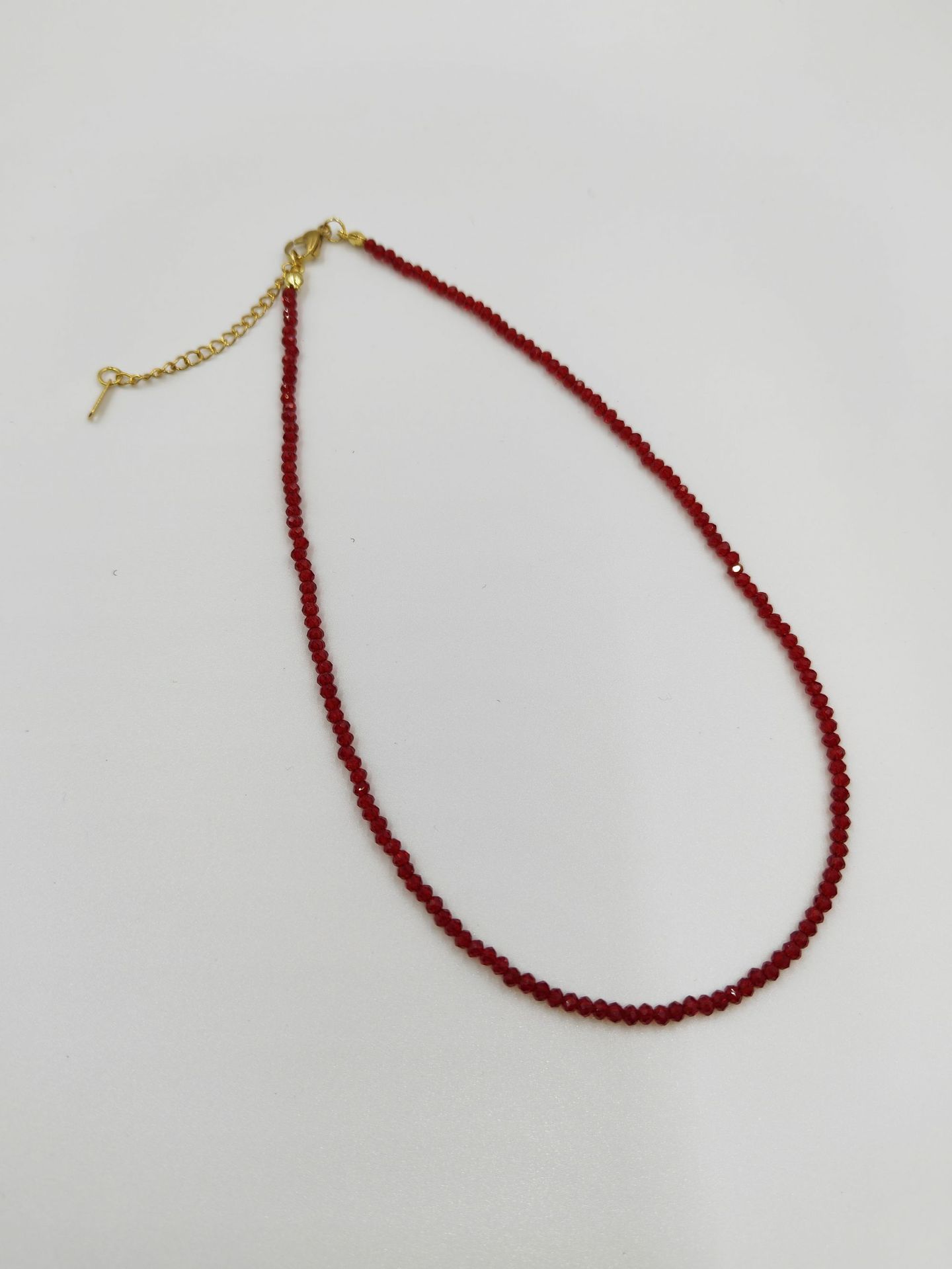 Korean-style exquisite and fashionable glass crystal necklace, versatile and elegant collarbone chain, light luxury necklace factory wholesale pic 5