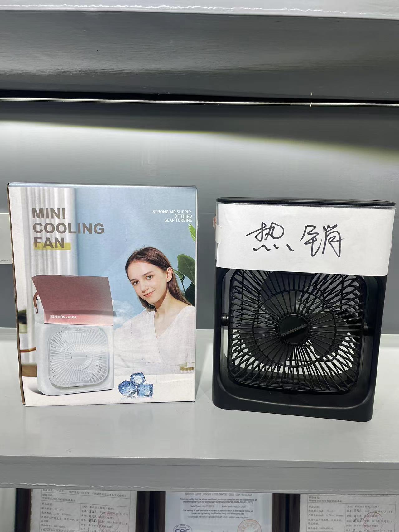 跨境五孔喷雾风扇桌面USB小风扇加湿器制冷空调扇迷你电风扇批发详情9