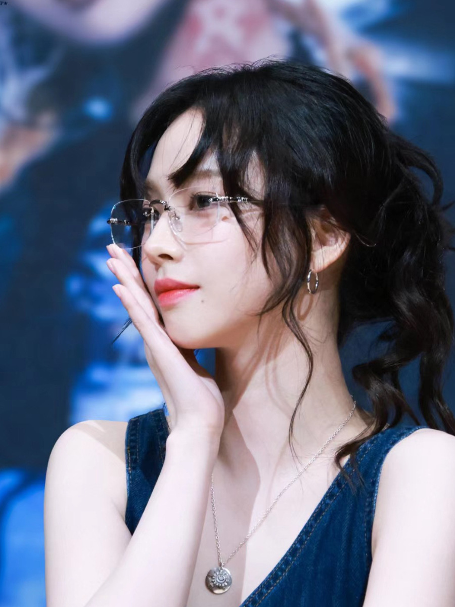 2025春季新款柳智敏同款无框眼镜女清冷高智感无边框御姐可配近视详情1
