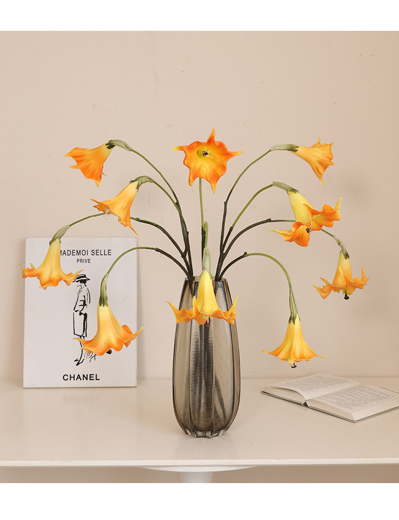 新款PU手感仿真曼陀罗婚礼挂壁垂吊绿植装饰批发宠物园艺花盆容器详情19