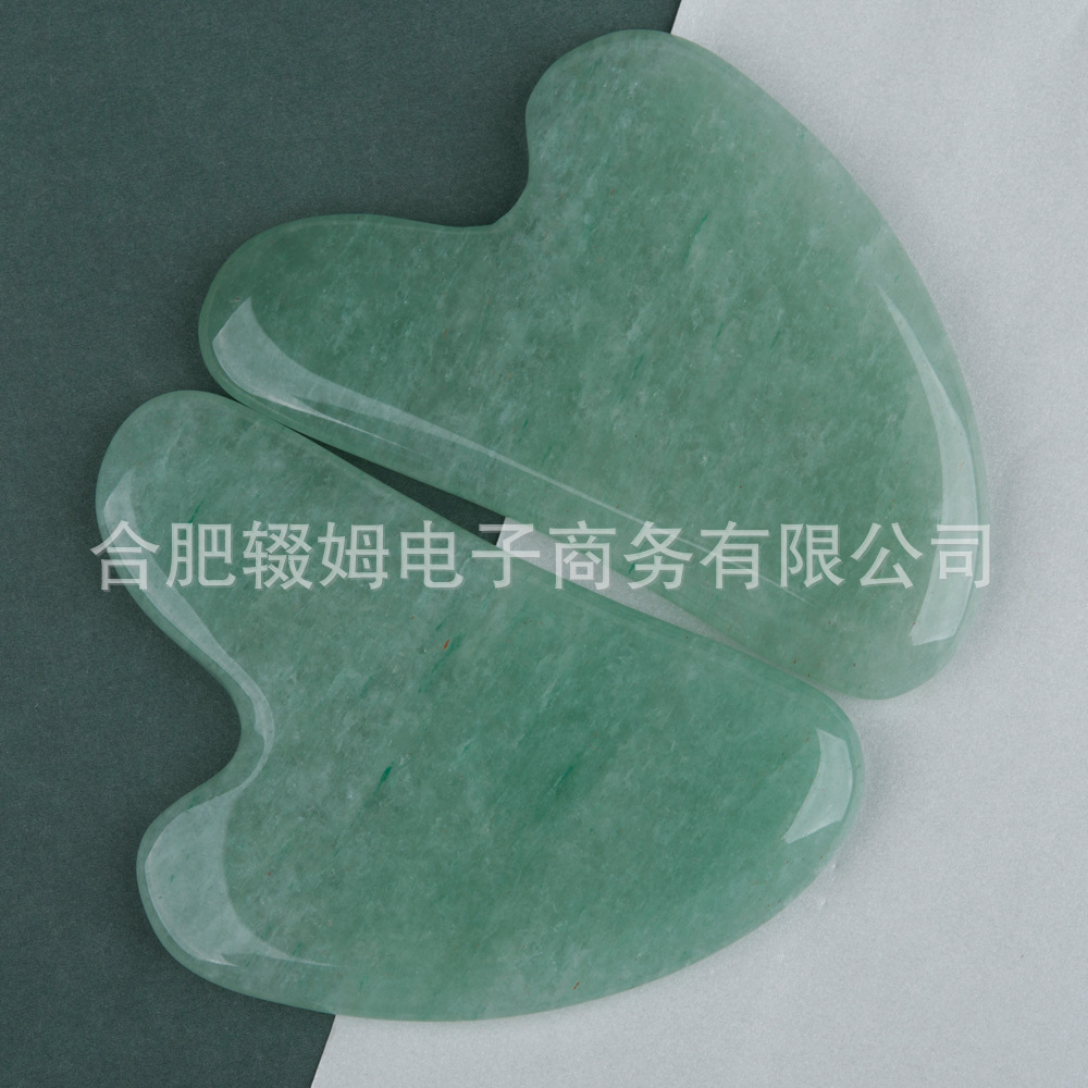玉石刮痧板绿东陵刮痧按摩工具面部按摩身体刮痧保健按摩用品皮肤护理详情10