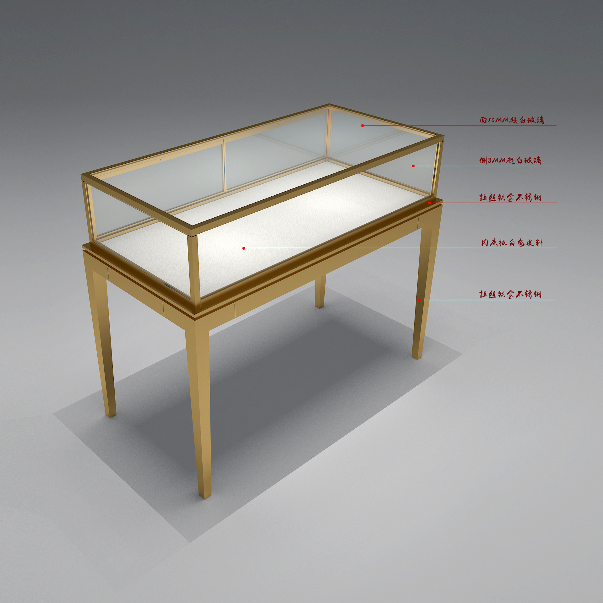 博物馆展柜展示柜字画文物展柜纪念馆展厅夹胶玻璃柜金属展柜定制详情17