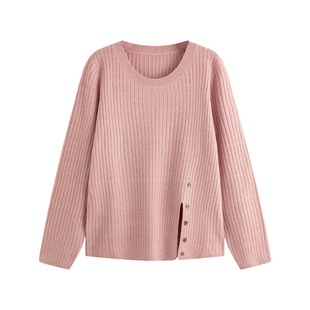 2024秋款大码女装连帽套头衫女休闲上衣 胖mm百搭宽松针织衫22682 大码针织衫时尚舒适轻松搭配详情23