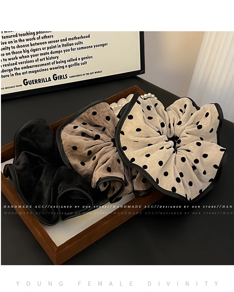 超大号波点绝美大肠发圈2025新款头绳女秋冬高级感头花头饰扎头发详情1