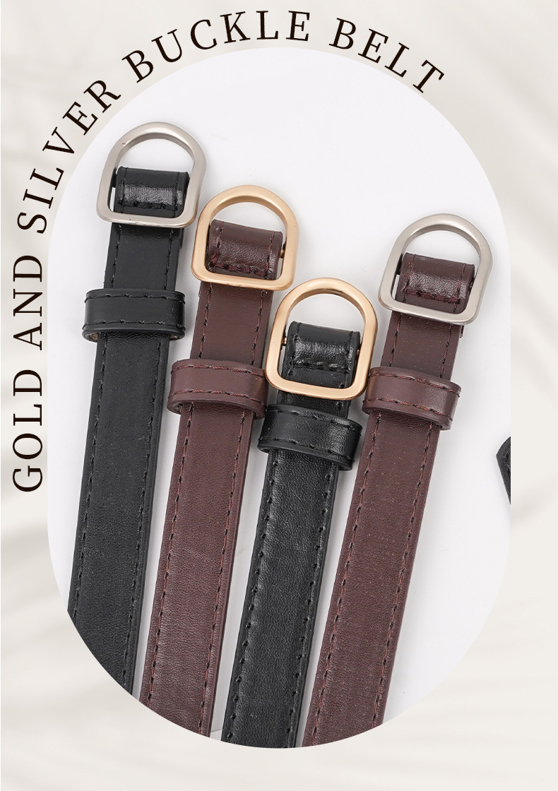 Venta directa de fábrica mujer aguja hebilla cinturón fino verano jeans versátil cinturón decorativo ins viento mujer accesorios pic 4