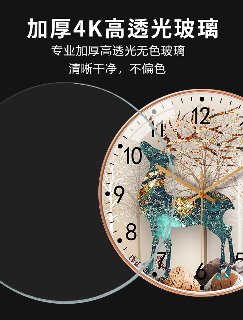 12-inch 30cm home living room wall clock, modern, simple, individual and creative wall-mounted silent clock wholesale pic 7