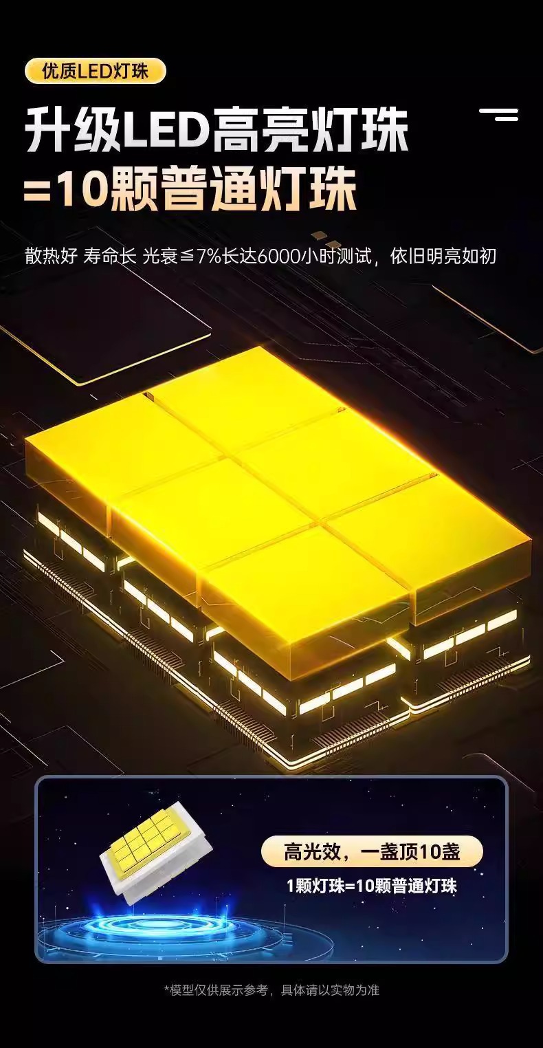 Rechargeable lighting lamp magnetic attraction outdoor camping emergency power outage street stall special ultra-long battery night market lamp pic 9