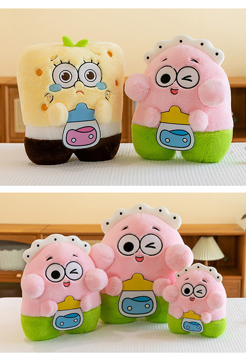 New cartoon SpongeBob SquarePants plush toy, Big Star doll, stuffed pillow, birthday gift for girls pic 12