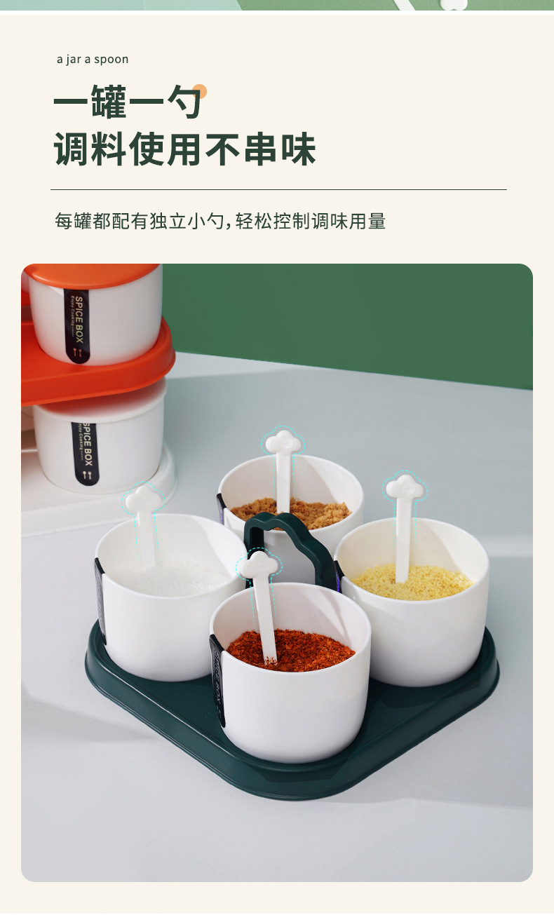 G81龙仕翔 | 调味盒系列LX-98-52正方四格调味盒详情3