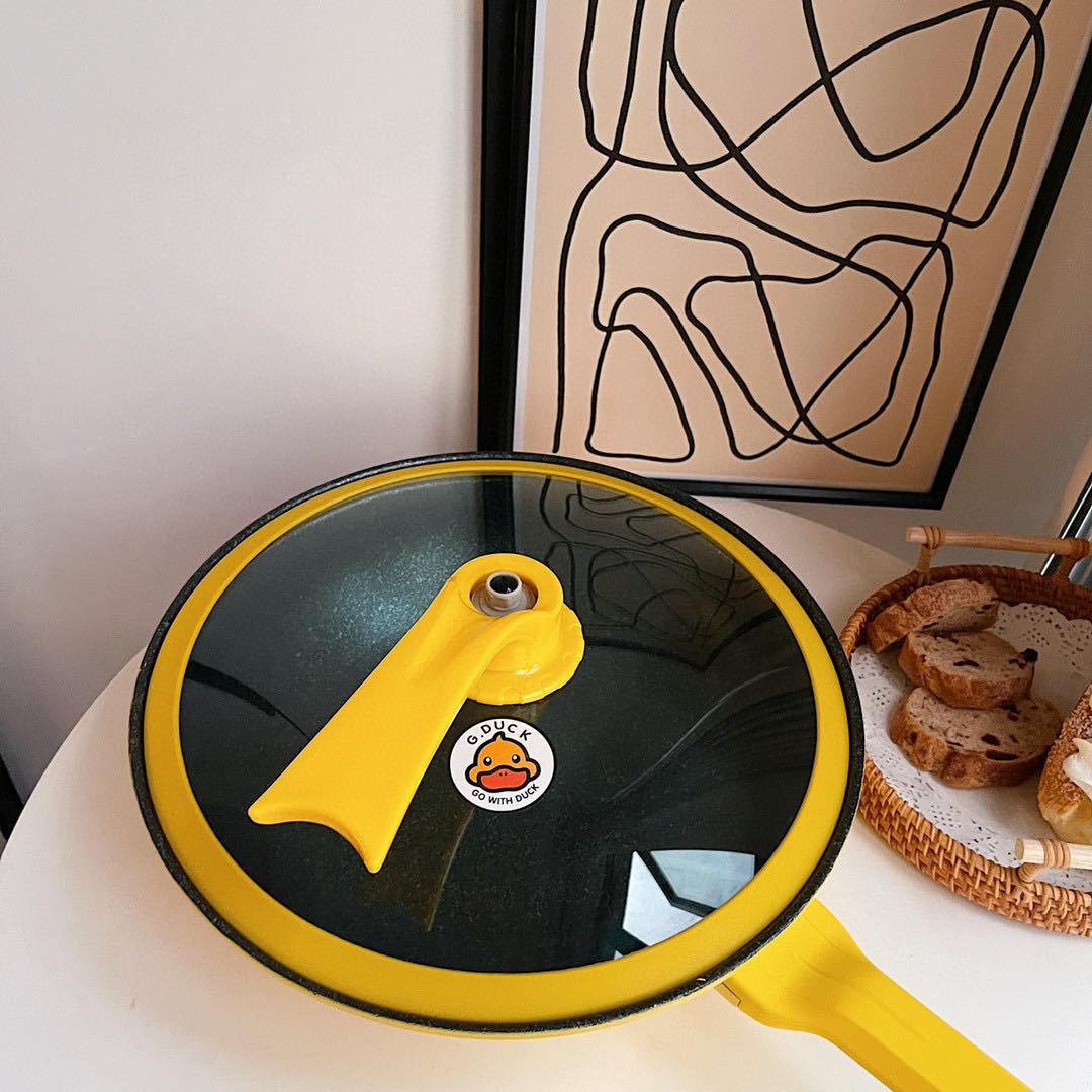 Premium yellow duck wok, non-stick wok gift cookware, tourmaline non-stick wok, Douyin and Xiaohongshu bestseller pic 12