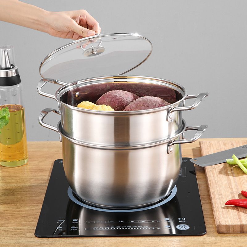 潮州互发不锈钢套装锅具批发复底跨境十件套小奶锅大容量煲汤锅详情5