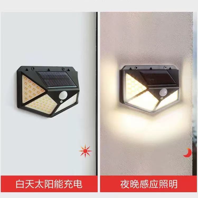 跨境太阳能壁灯户外防水LED壁灯人体感应灯庭院照明灯 太阳能路灯详情11