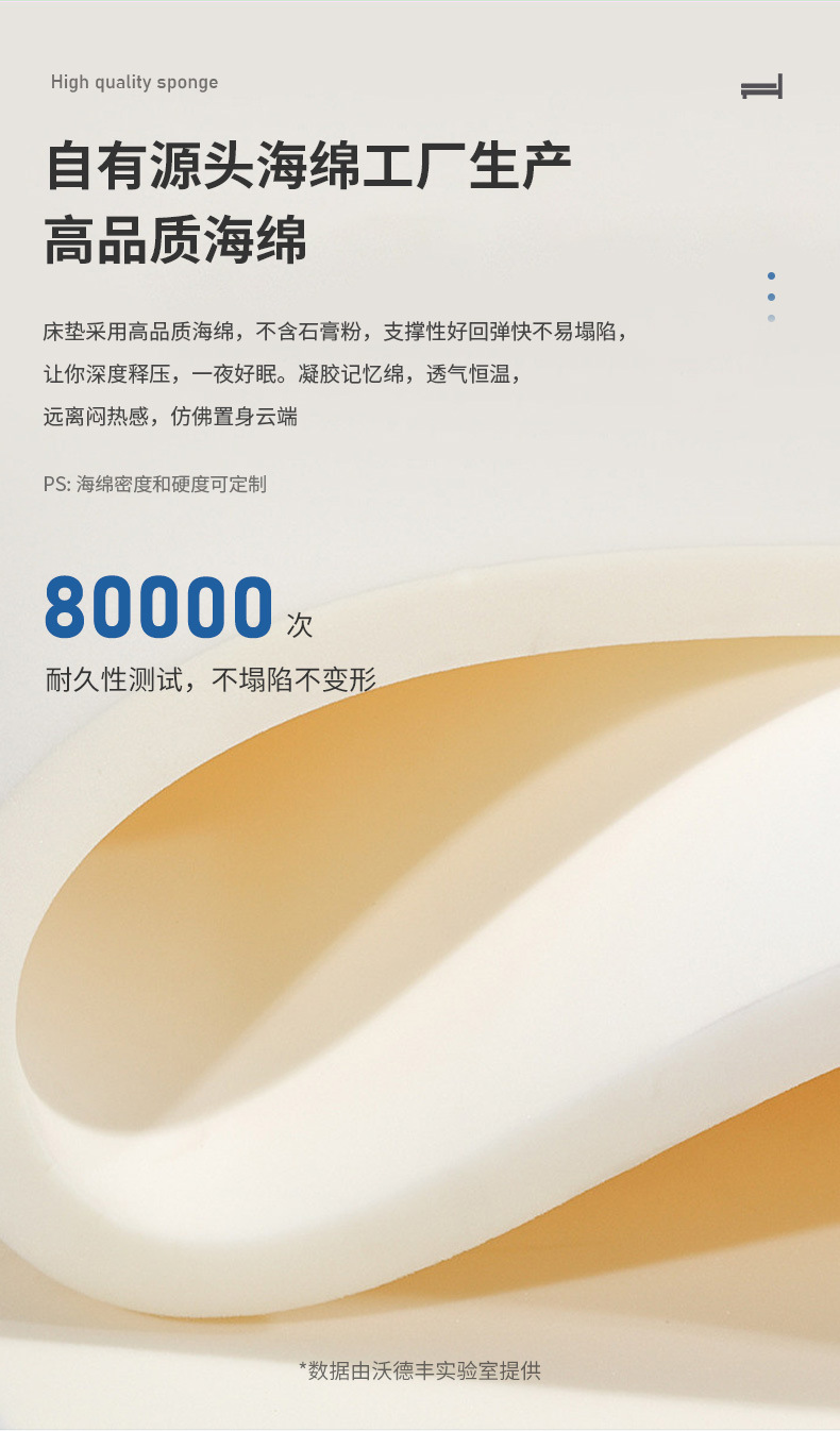 Wholesale custom spring mattress soft cushion, popular blue box, home, hotel, rental, memory foam Simmons mattress pic 2