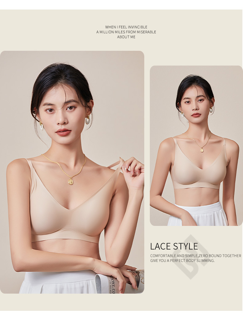 Hao Sang Yuan Mulberry Silk Bra without underwire, sexy silk fabric, comfortable and refreshing silk underwear S164 pic 13
