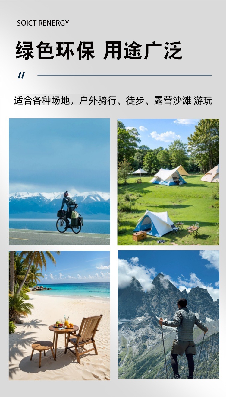 Factory direct sales: 40% off 8W solar folding bag, outdoor portable solar charging and energy storage folding bag pic 6