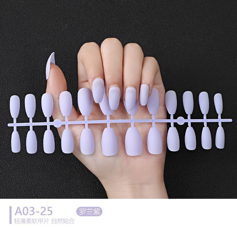 Custom-made matte ballet nail strips, nail plates, nail patches, 24 pieces, matte coffin nails, false nails, manicure pic 5