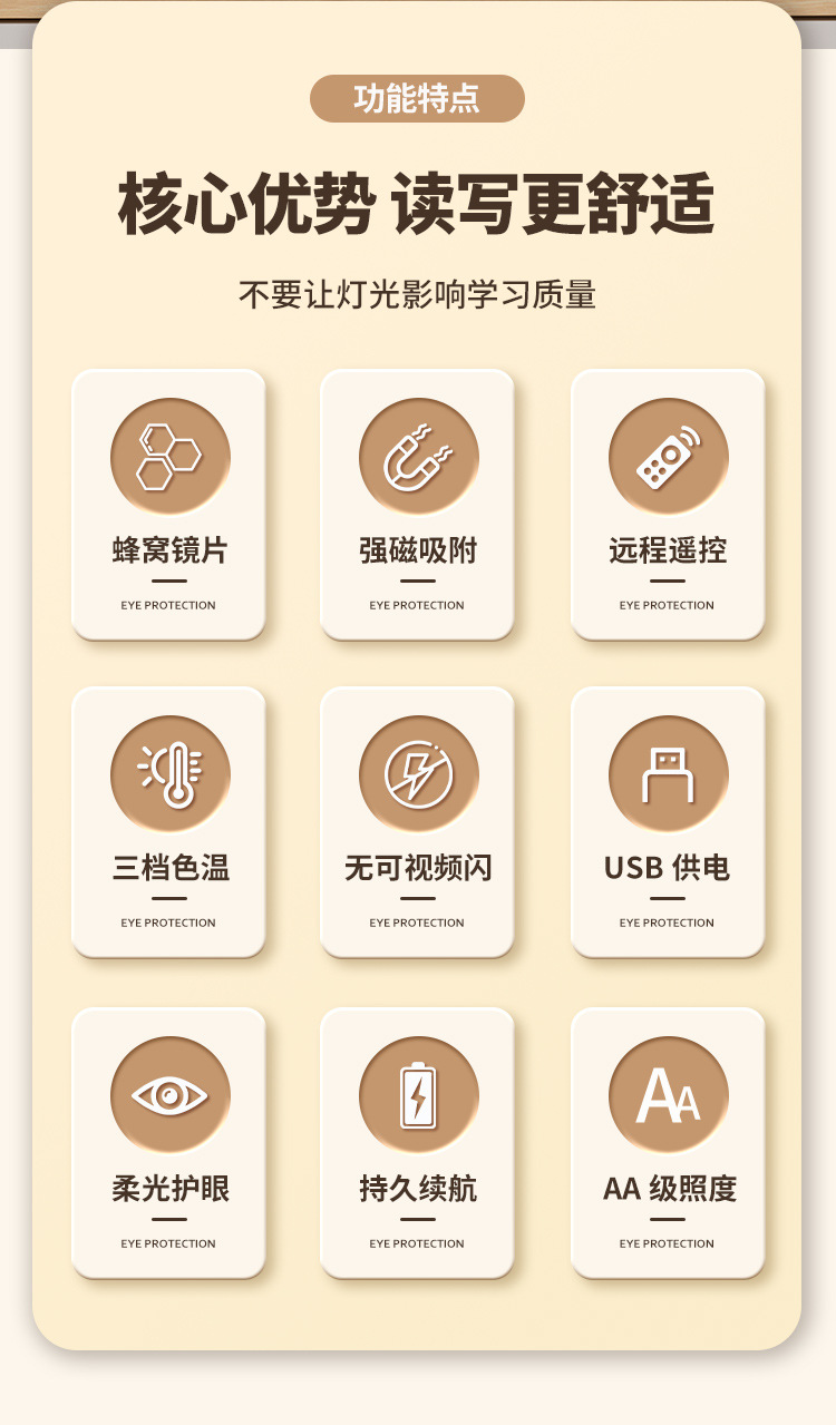 护眼台灯led小夜灯学生专用跨境氛围灯宿舍床头灯创意礼品小台灯详情8