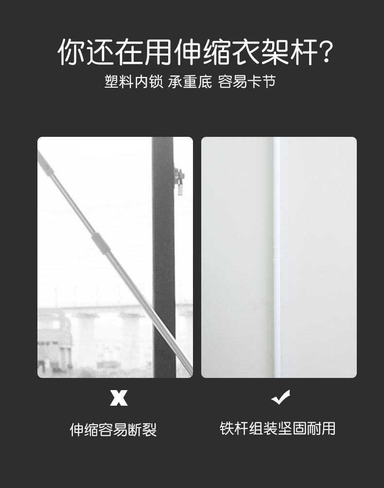撑衣杆家用晾衣杆取衣服可伸缩加长衣叉杆晒衣挂衣杆凉衣杆子丫叉详情2