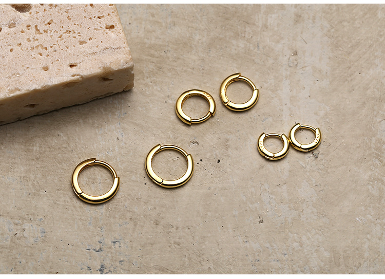 Korean cold and elegant style small ear buckle, INS all-body 925 sterling silver earrings, simple and versatile for women, ear bone stud 0953T pic 5