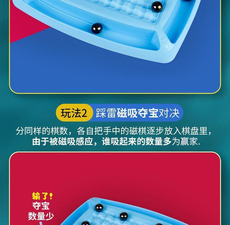 亚马逊英文版踩雷磁力感应棋盘桌游对战棋益智玩具对战互玩游戏盘详情6