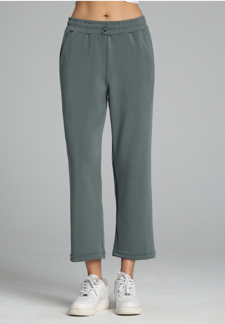 莫代尔七分裤Softstreme瑜伽运动休闲直筒裤阔腿显瘦宽松高腰女裤详情28