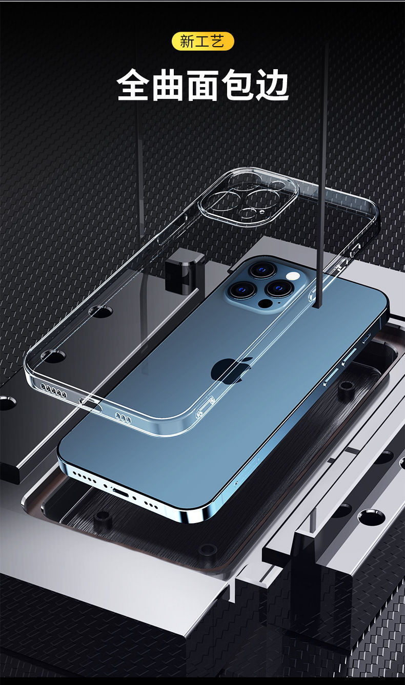 Suitable for iPhone 15 phone case, iPhone14ProMax transparent TPU full coverage silicone soft 13 case 2mini pic 6