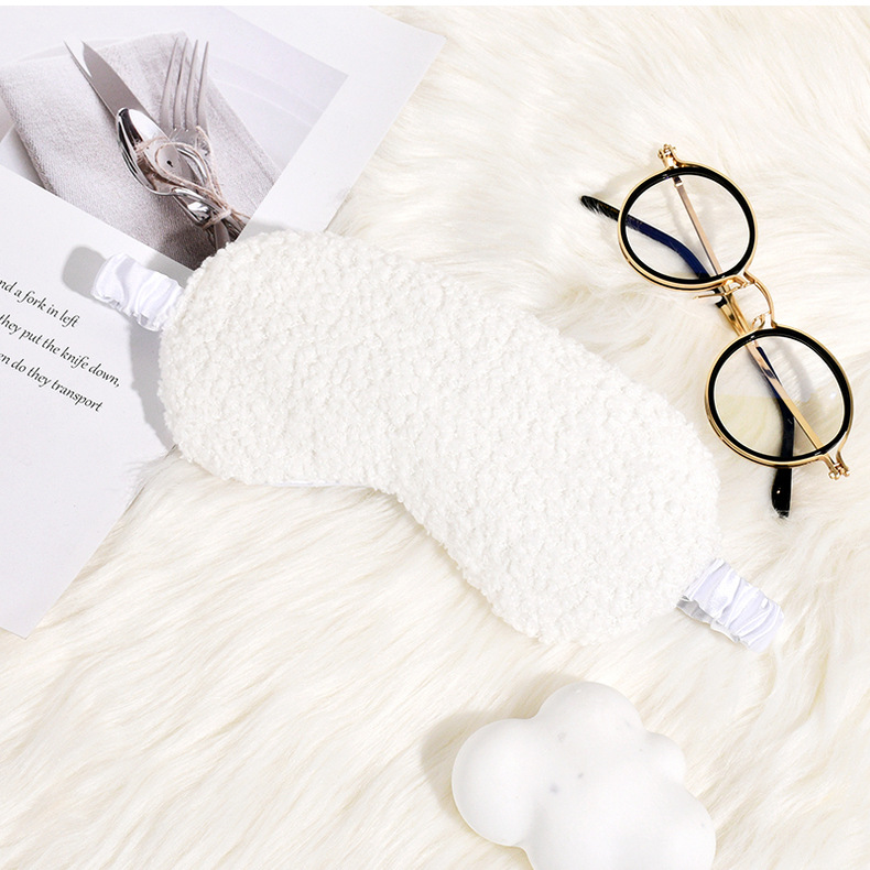 毛绒眼罩现货批发泰迪绒眼罩秋冬舒适亲肤仿真丝护眼罩遮光睡眠详情25