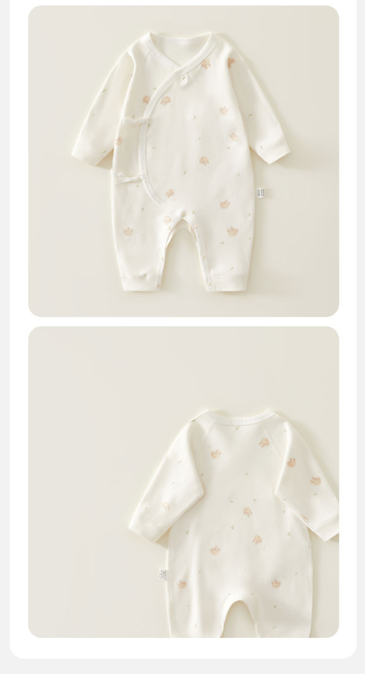 Newborn butterfly dress all-season pure cotton one-piece dress, baby A-class base dress, baby crawling clothes for boys and girls, pajamas trend pic 12