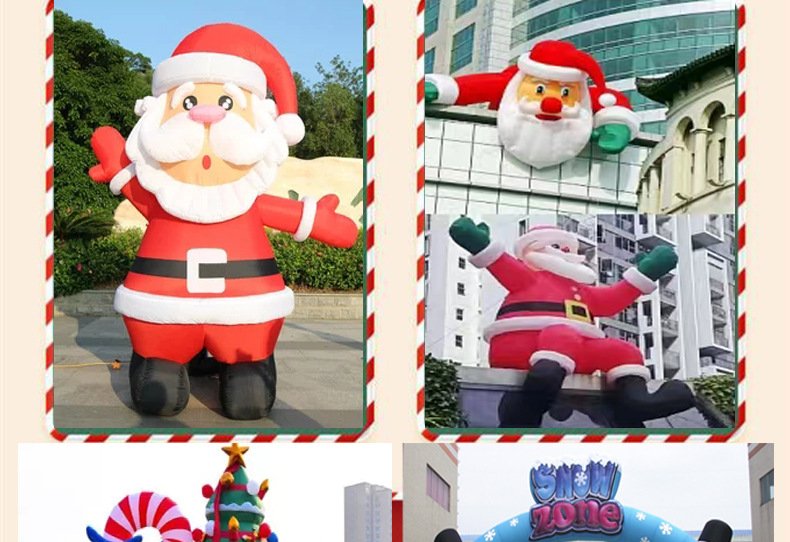 跨境圣诞气模LED发光充气老人摆件户外充气装饰品庭院圣诞节道具详情3