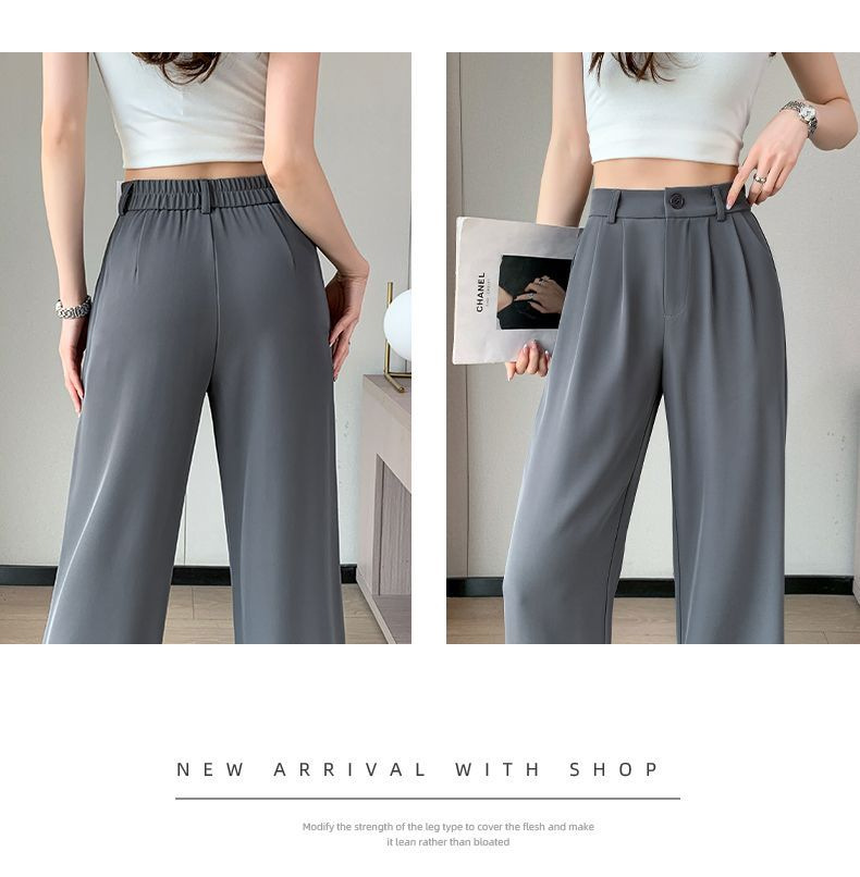 西装裤女垂坠感阔腿裤春夏新款日韩高腰休闲女裤跨境货源源头专供详情22
