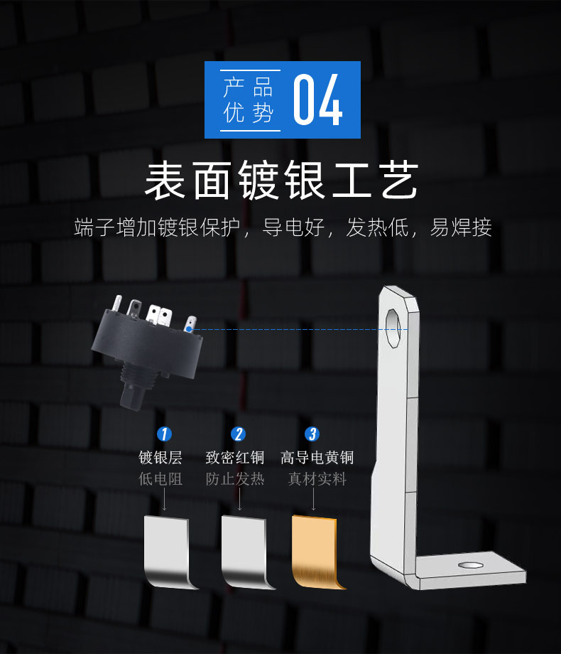 和面机转动开关取暖器开关挂烫机开关破壁机开关加湿机旋转开关详情5