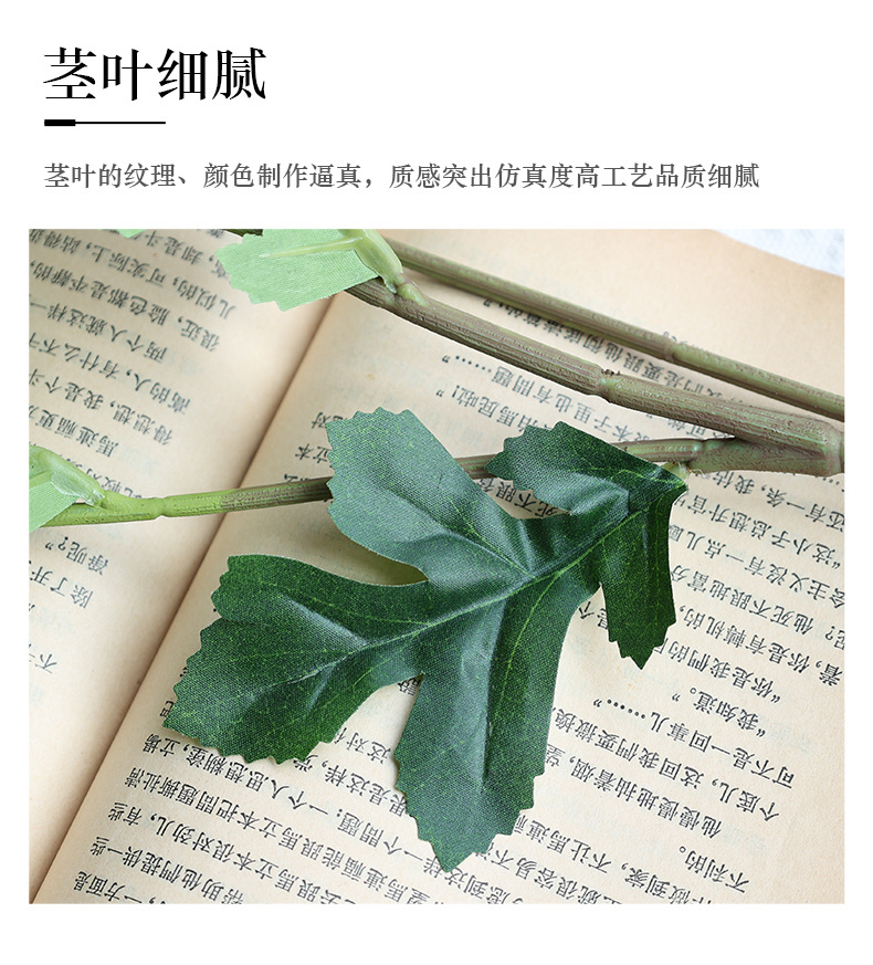 田园仿真3头银莲花家居装饰花艺摆件摄影道具人造花仿真银莲花详情26
