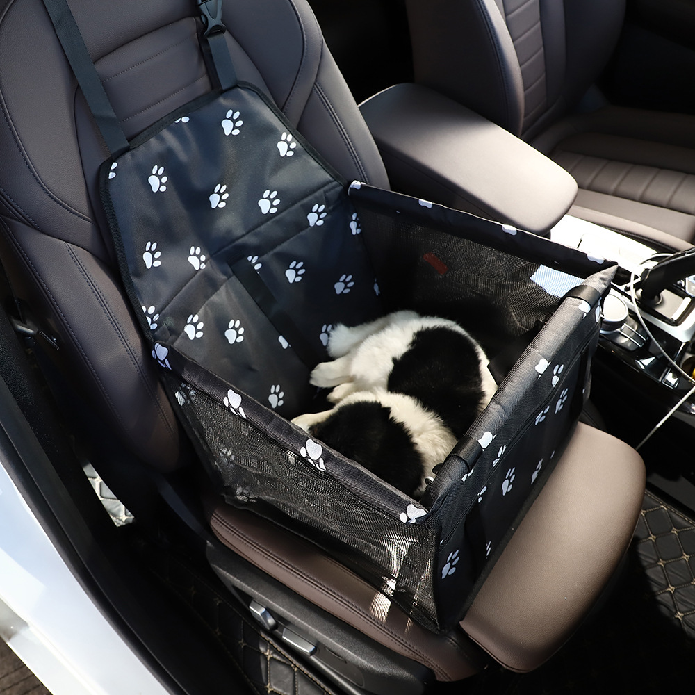 Rongka Pet Cross-border Car Pet Bag, Cute Printed Portable Pet Bag, Oxford Cloth Car Pad Pet Hanging Bag, Pet Travel Bag pic 1