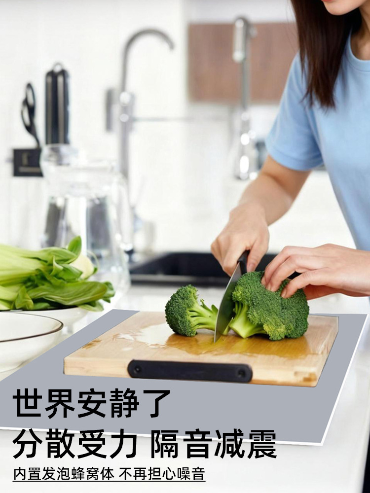 加厚3.5mm 有机硅厨房台面专用保护垫菜板砧板防滑隔热隔水垫案板详情7