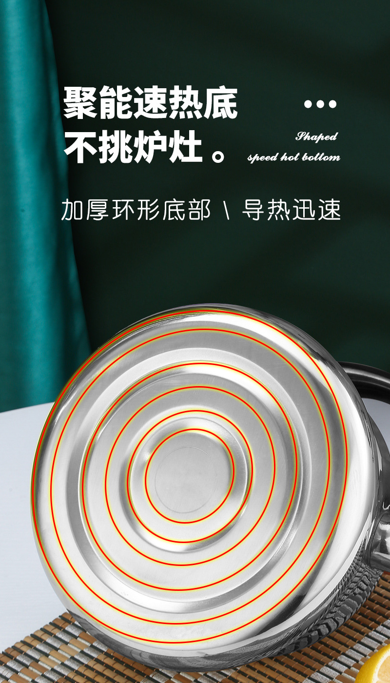 Factory direct sales of stainless steel water kettles, thickened classical kettles, large-capacity boiling water kettles, hot water kettles and teapots pic 4