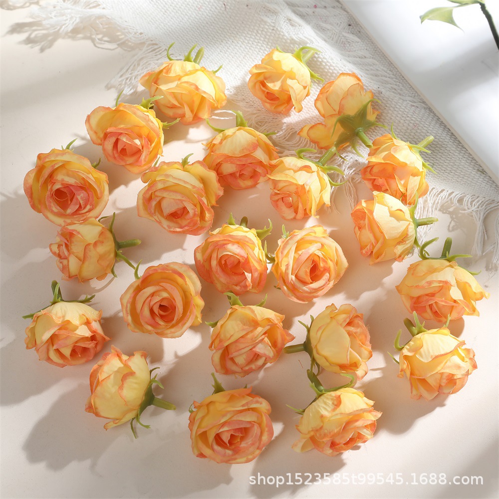 S 厂家直销小玫瑰花头diy花苞婚庆布置仿真花材料摄影拍照装饰道详情11