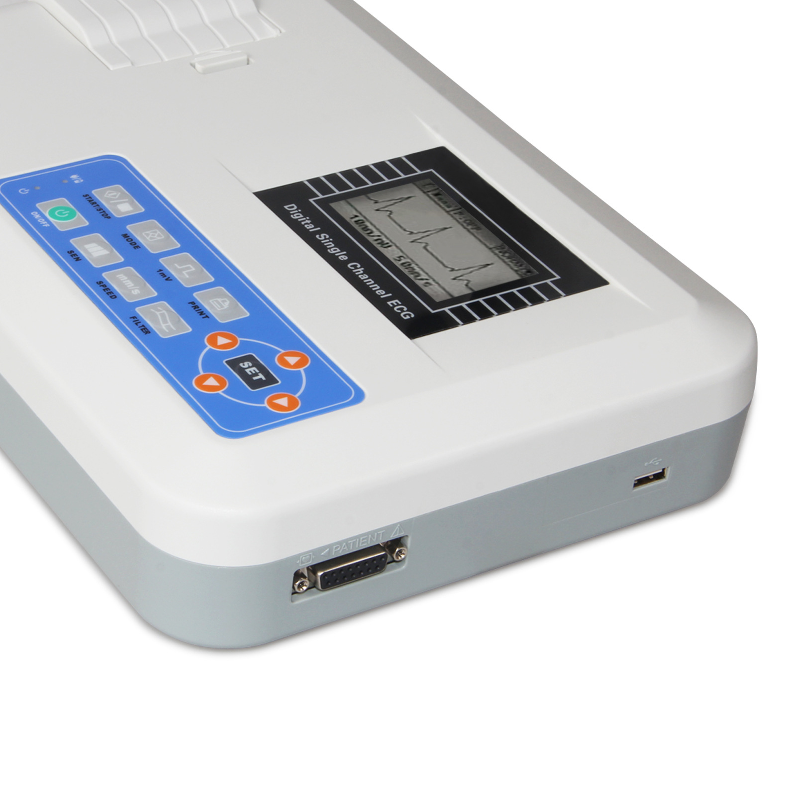 Cross-border exclusive supply of ECG100G portable electrocardiograph display digital single-channel 12-lead electrocardiograph pic 9