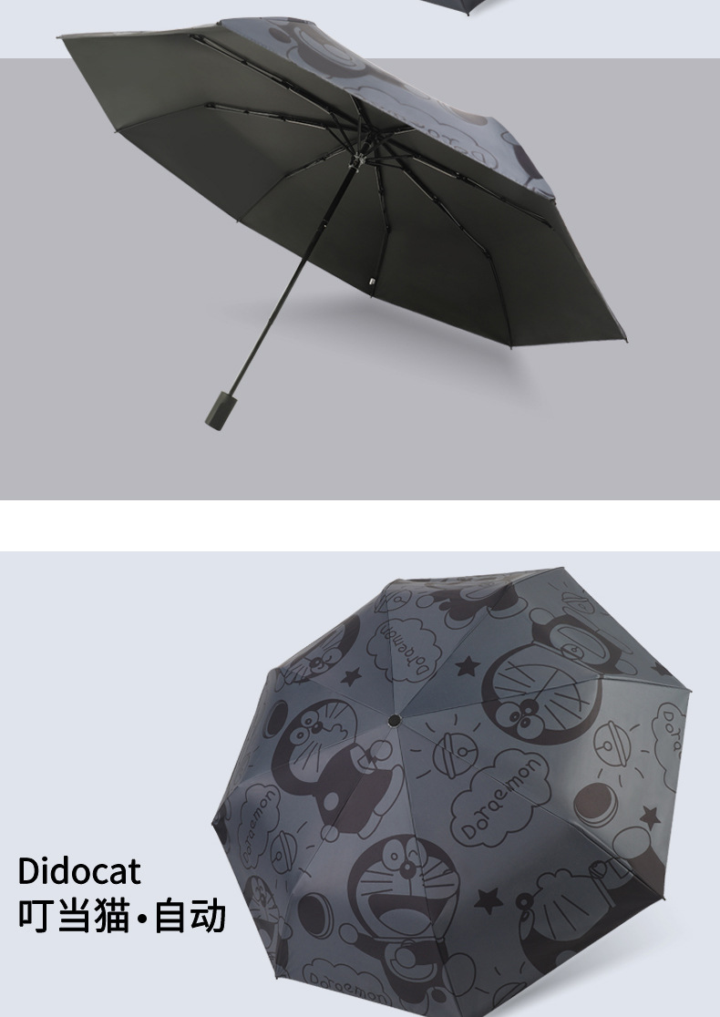 机器猫雨伞防晒防紫外线女遮阳伞晴雨两用太阳伞学生折叠全自动伞详情11