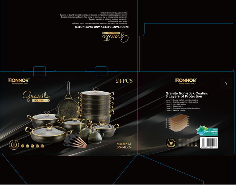 24pcs Turkish-style Granite Nonstick cookware pic 25