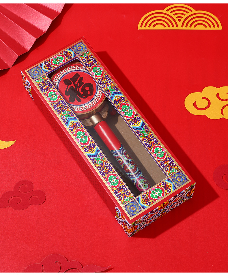 拨浪鼓国潮早教孩子玩具复古儿童手摇鼓摇摇鼓旅游纪念品小礼物详情18