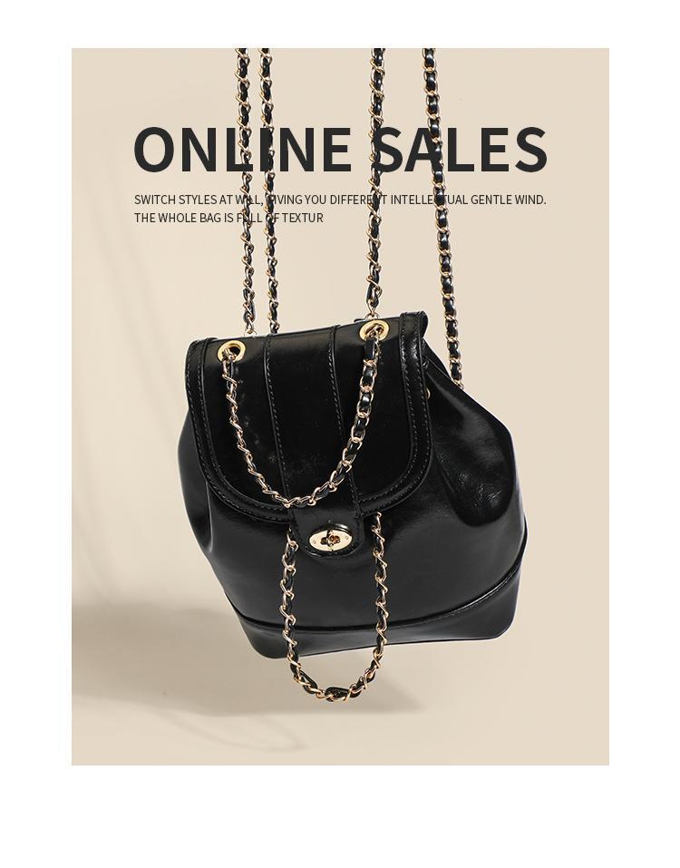 【直播专享】韩版小众链条双肩包2025新款女生旅行单肩包时尚通勤详情11