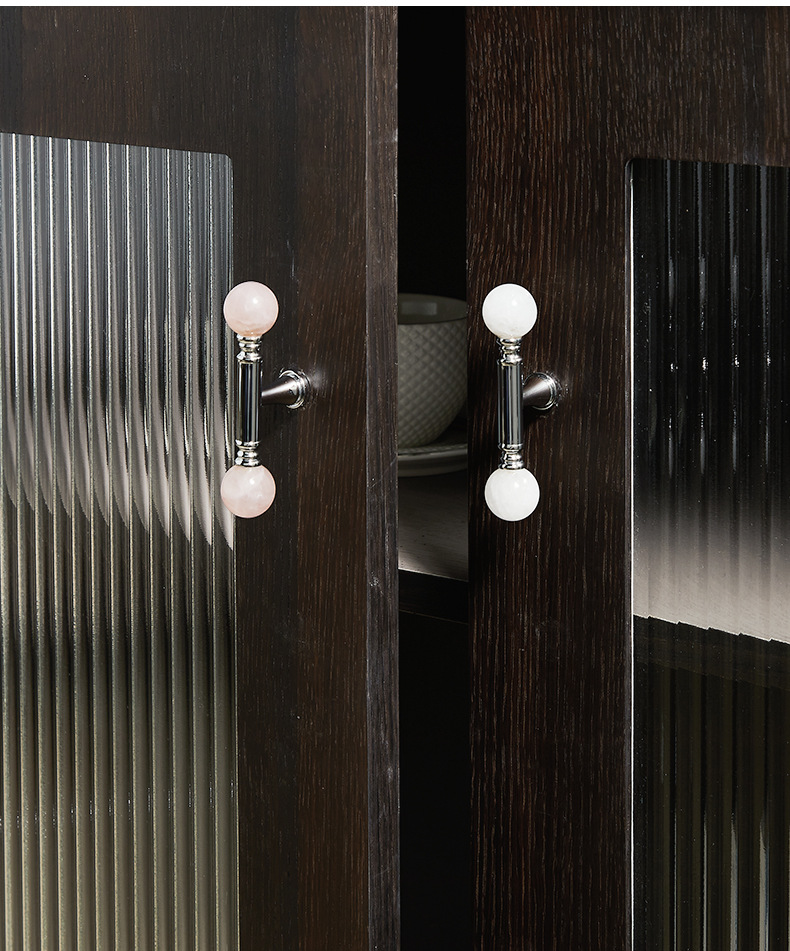 Modern, simple and durable indoor door handle with metal rod, gemstone handle and hardware pull pic 9