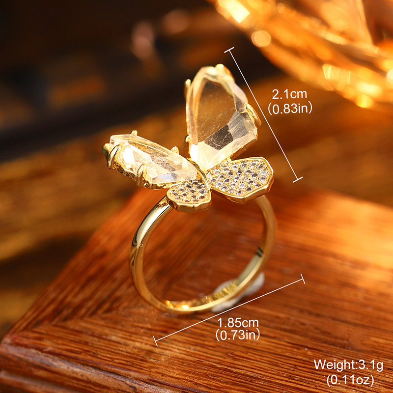 Wholesale of summer new butterfly natural pearl rings with a niche and high-end design, the same style as those on Xiaohongshu pic 22