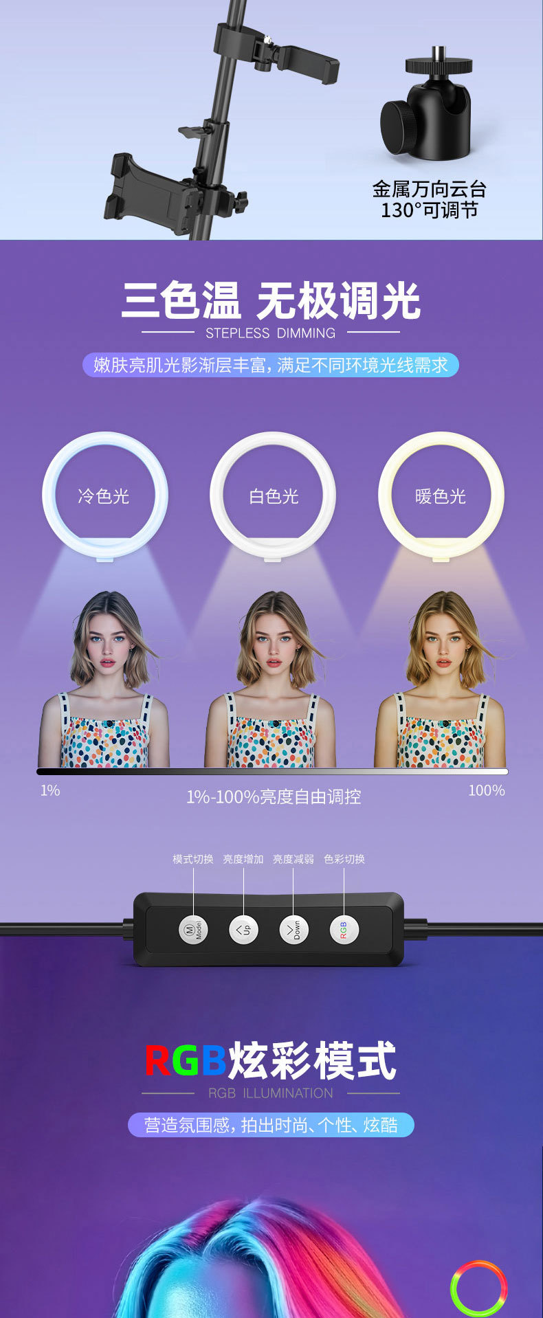 跨境爆款360 photo booth 派对旋转拍摄小舞台厂家直发厂家批发自拍道具详情5