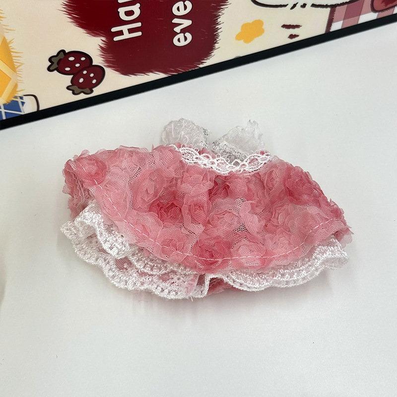 新款kt娃娃超仙玫瑰花蕾丝裙DIY玩偶甜美花朵婚纱裙娃衣服饰详情9