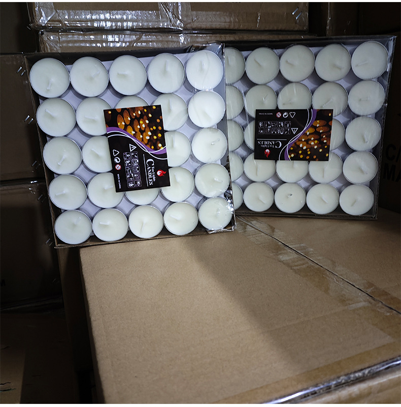 Wholesale of 100 box-packed 4-hour smokeless candle tea brewing paraffin wax birthday confession small candles, 50 round pieces pic 13